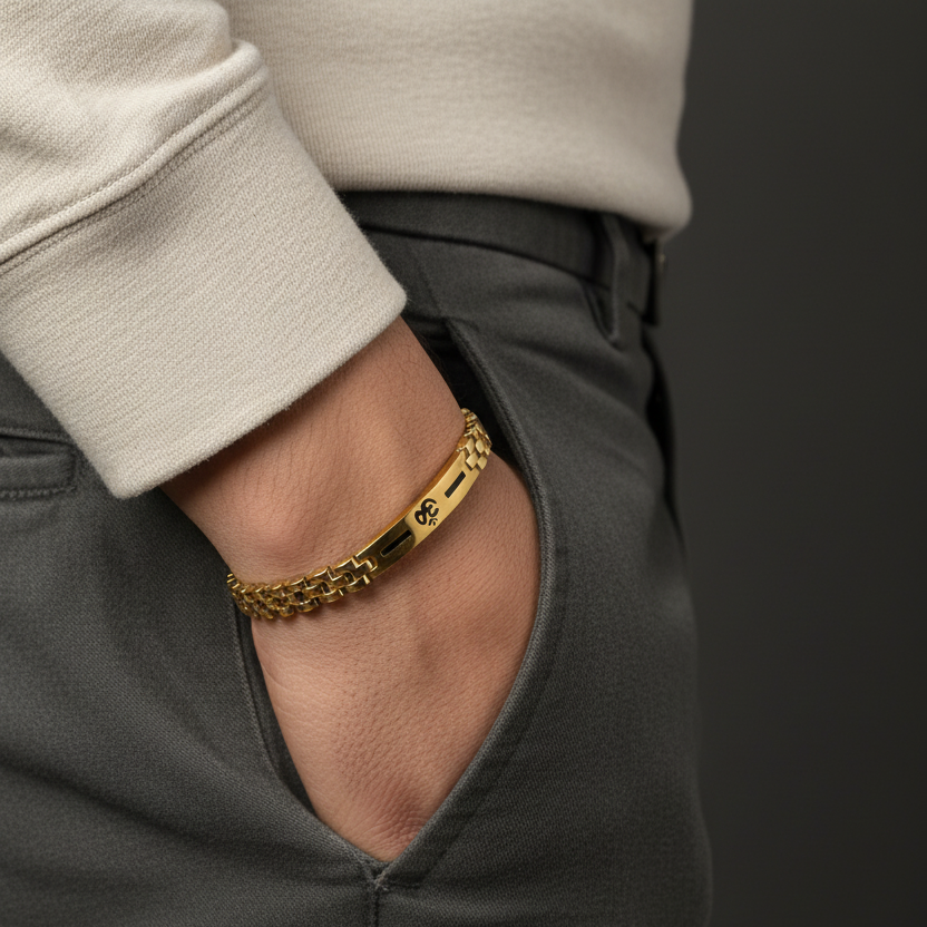Timeless Golden Om Bracelet for Daily Strength & Style