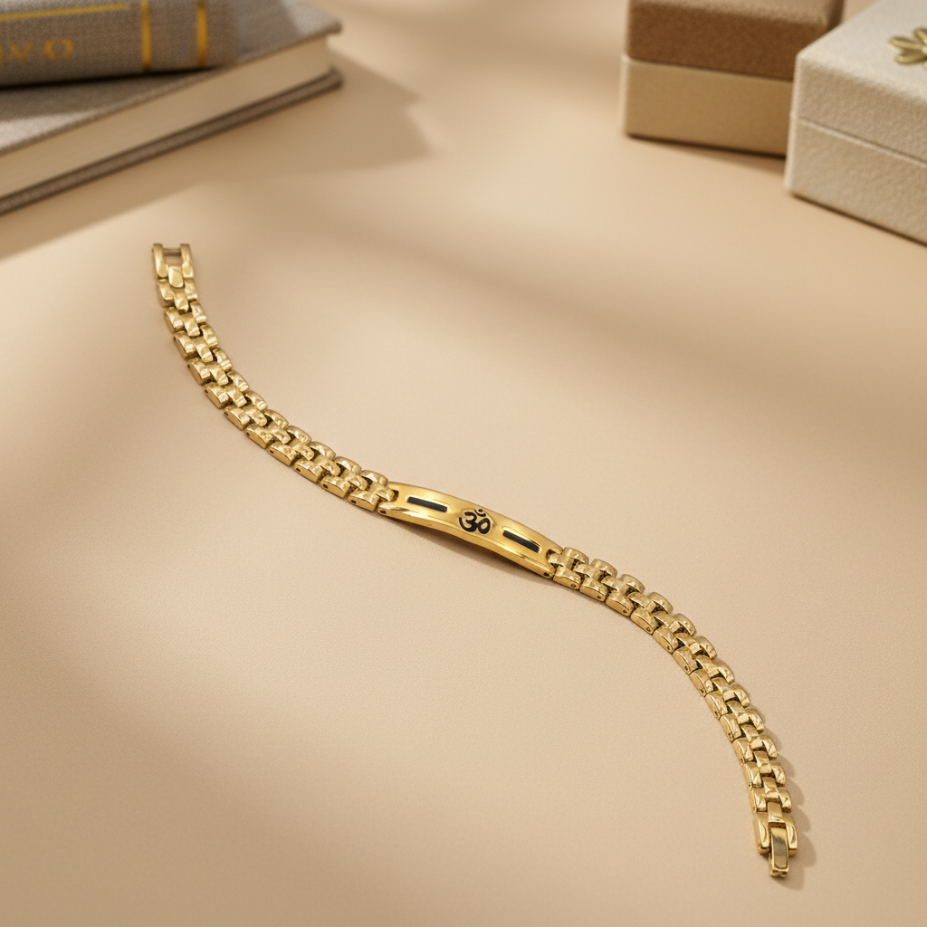 Timeless Golden Om Bracelet for Daily Strength & Style