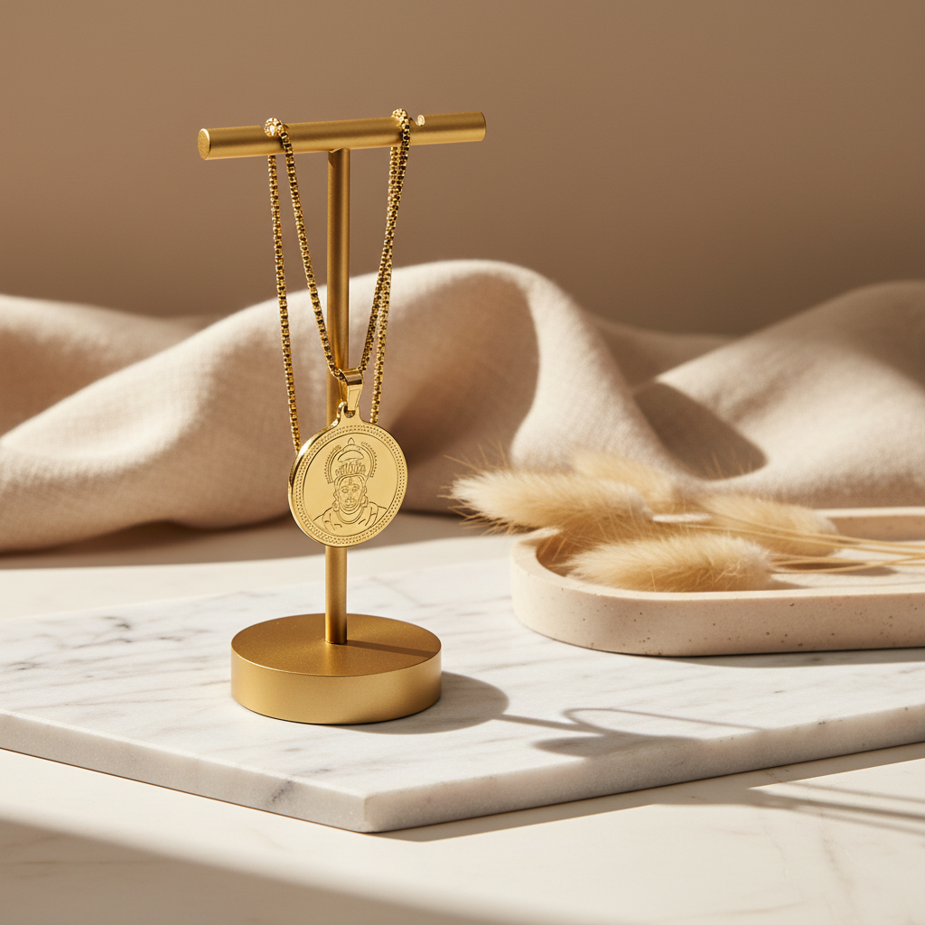 Golden Hanuman Pendant Necklace – Strength That Shines