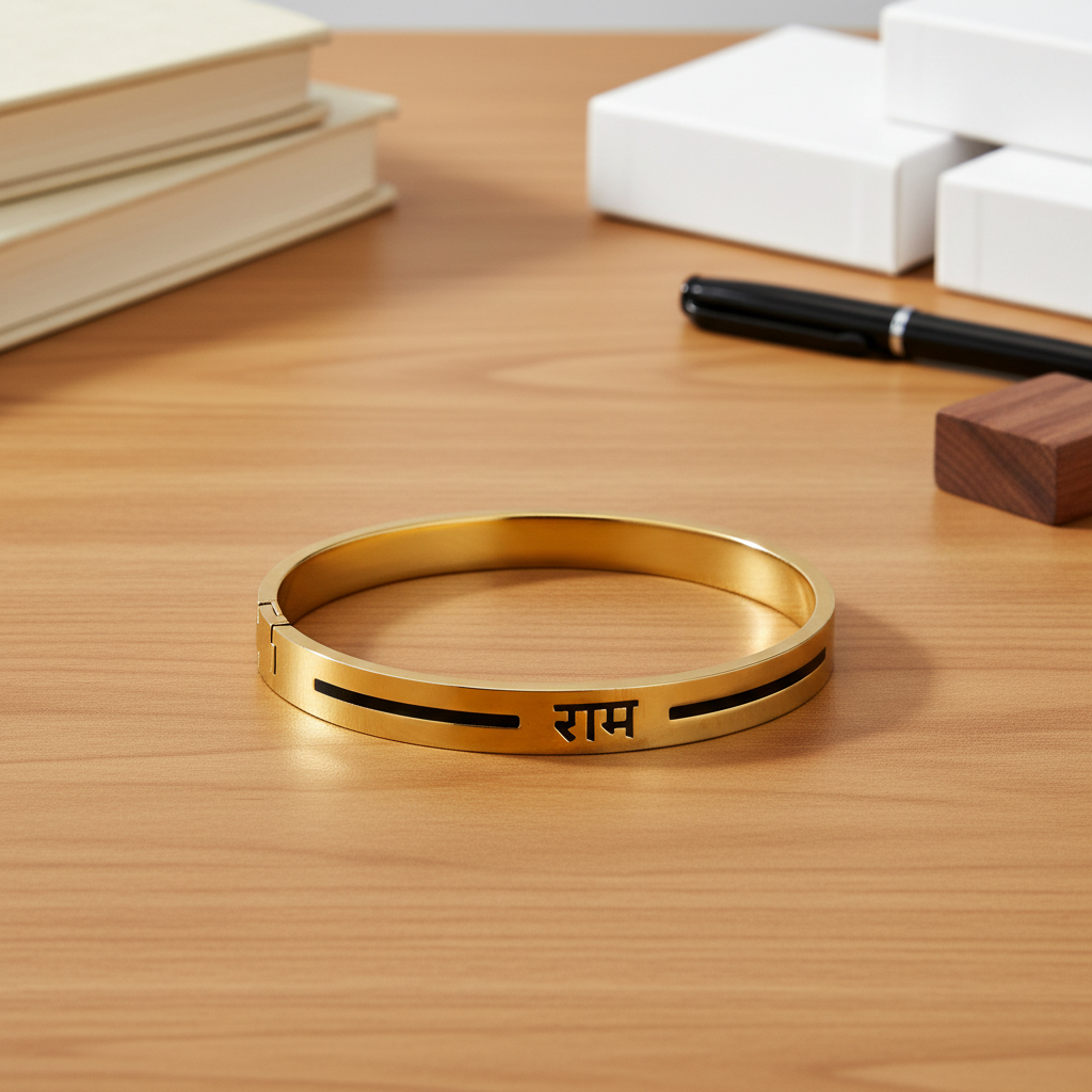 Golden Ram Kada – Devotion Woven in Metal