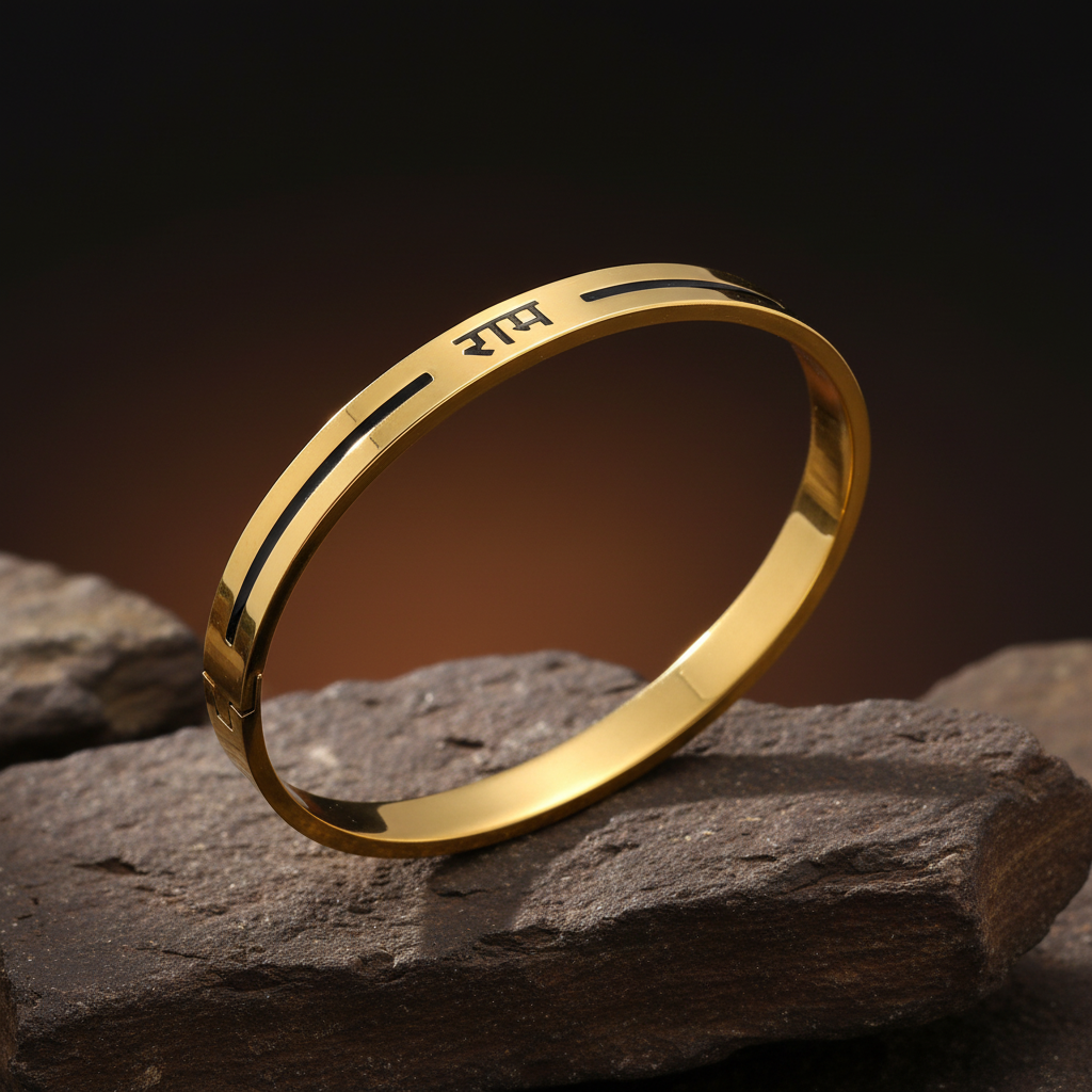 Golden Ram Kada – Devotion Woven in Metal