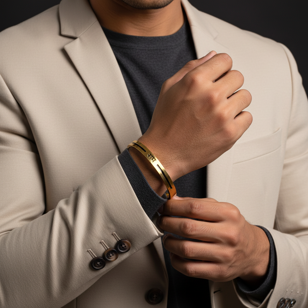 Golden Ram Kada – Devotion Woven in Metal