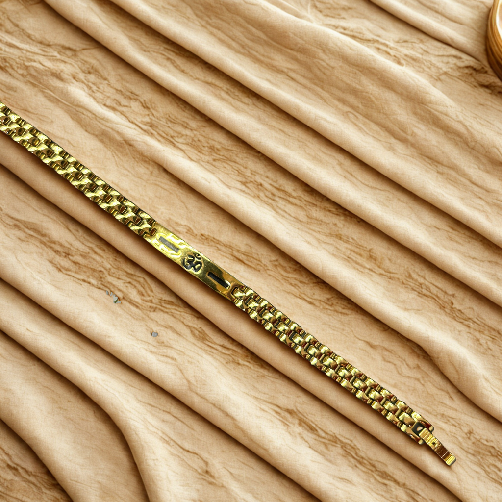 Timeless Golden Om Bracelet for Daily Strength & Style