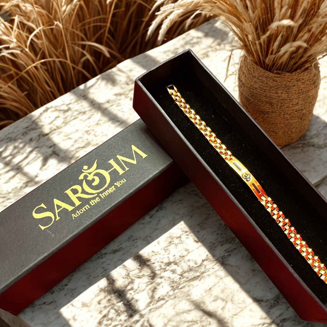 Timeless Golden Om Bracelet for Daily Strength & Style