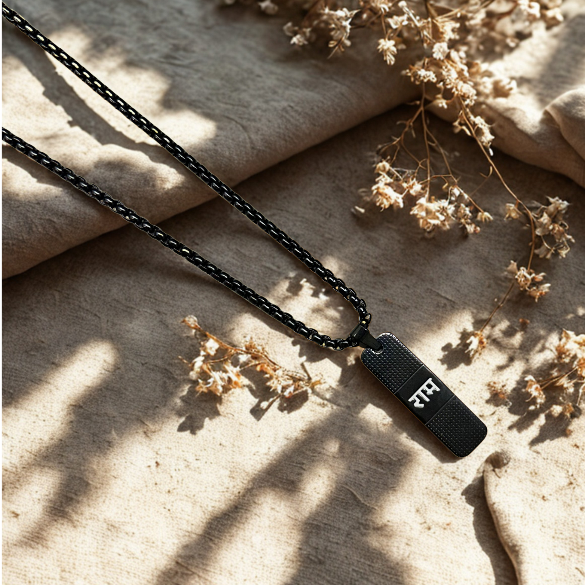 Ram Black Pendant Necklace – Power in Every Step