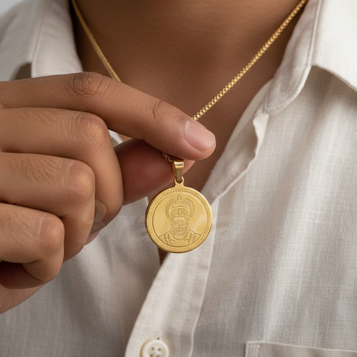 Golden Hanuman Pendant Necklace – Strength That Shines
