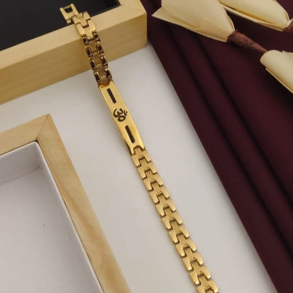Timeless Golden Om Bracelet for Daily Strength & Style